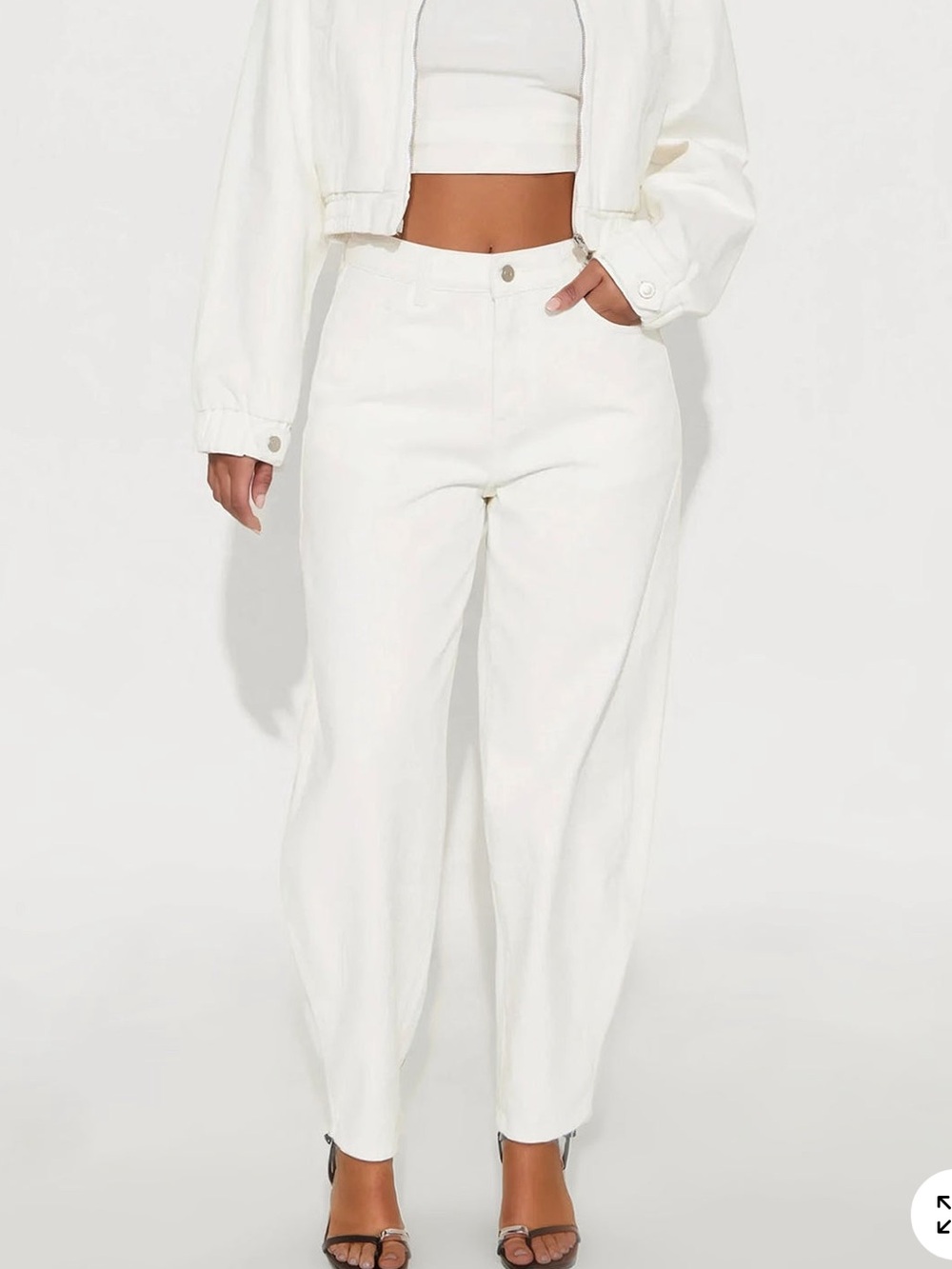 Fashion Nova White Straight Leg Jeans for Women
